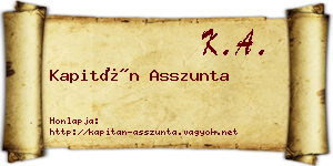 Kapitán Asszunta névjegykártya